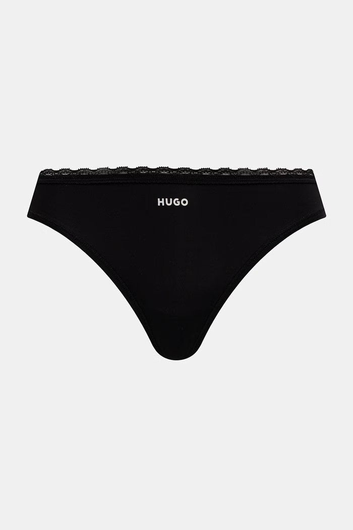 HUGO στρινγκ Γυναικεία TRIPLET MICRO THONG 3-pack 50566737 μαύρο AW26