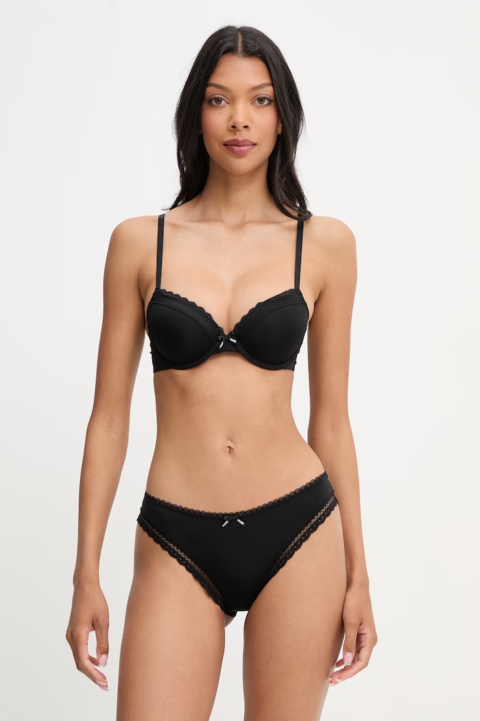 HUGO nohavičky dámske BRIEF UNIQUE 50545733 čierna AW26