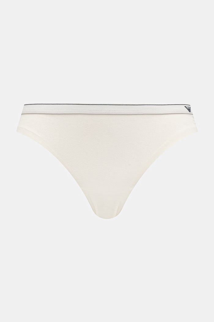 Emporio Armani Underwear figi damskie z bawełną 2-pack EW005512.AF25589 beżowy AW26