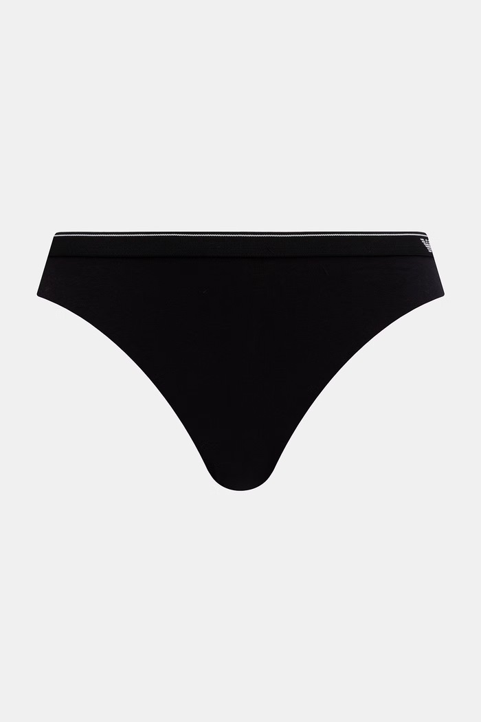 Emporio Armani Underwear figi damskie z bawełną 2-pack EW005512.AF25589 czarny AW26