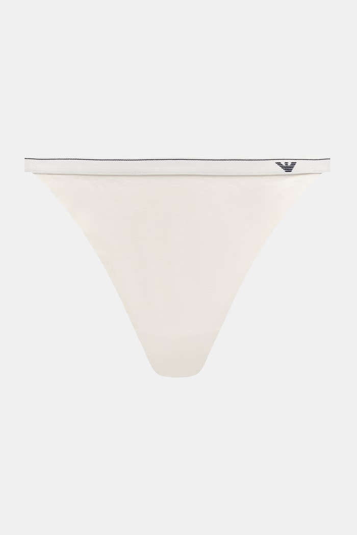Emporio Armani Underwear stringi damskie bawełniane z elastanem 2-pack EW000405.AF25589 biały AW26