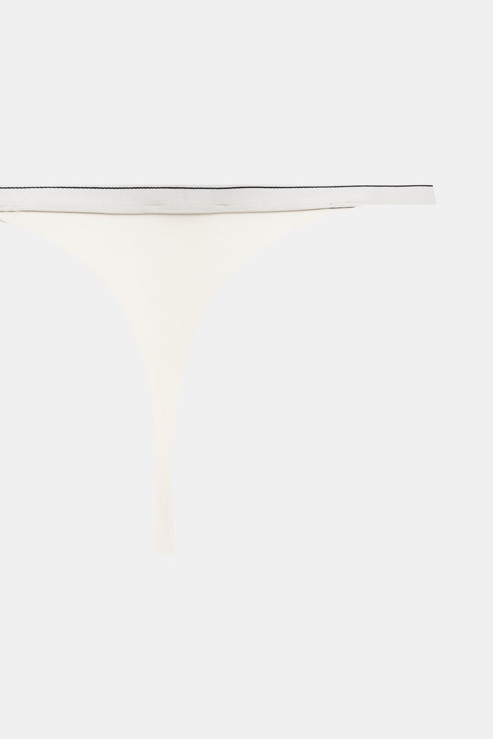 Odzież Emporio Armani Underwear stringi damskie bawełniane z elastanem 2-pack EW000405.AF25589 biały
