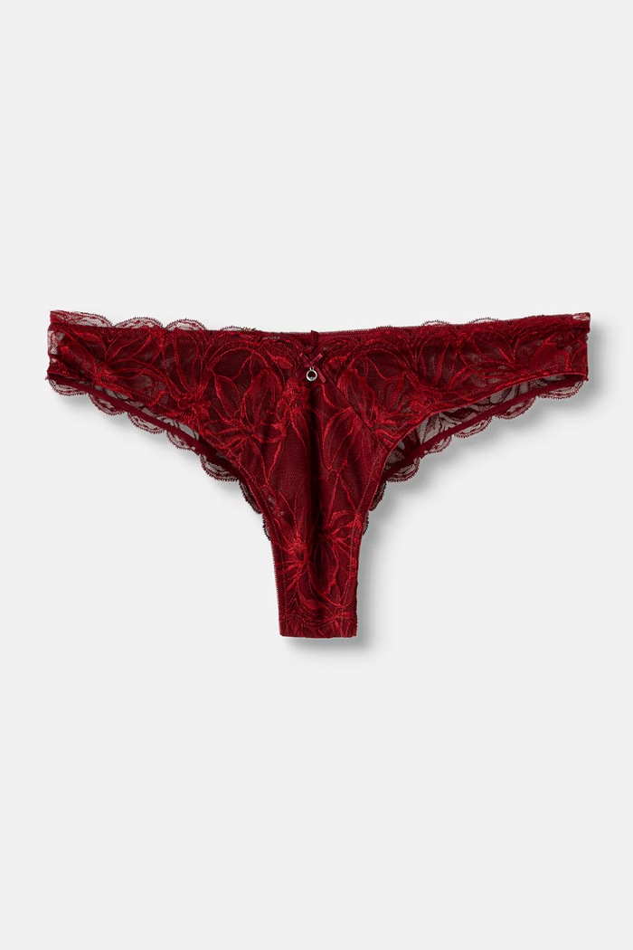 Emporio Armani Underwear figi damskie koronkowe czerwony EW000398.AF25576