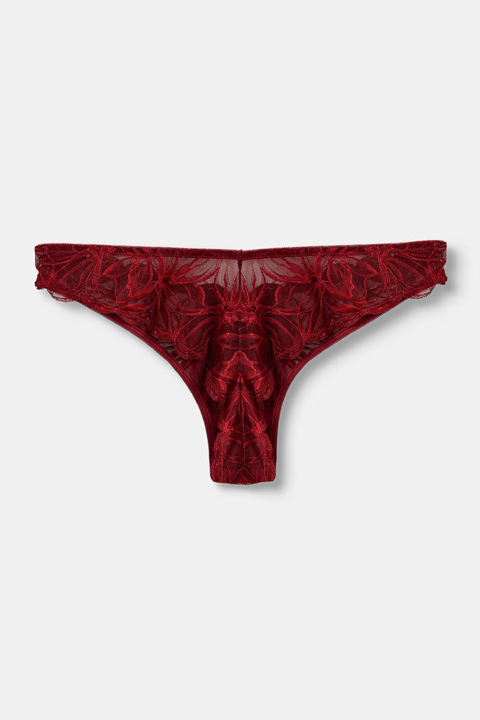 Emporio Armani Underwear figi damskie koronkowe EW000398.AF25576 czerwony AW26
