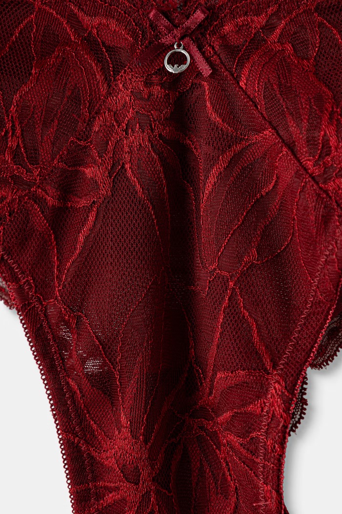 Odzież Emporio Armani Underwear figi damskie koronkowe EW000398.AF25576 czerwony