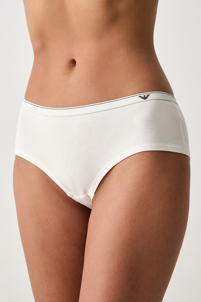 Emporio Armani Underwear nohavičky dámske bavlnené s elastanom béžová EW000395.AF25589