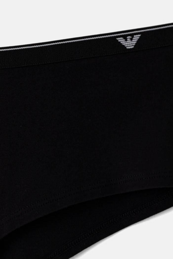 Odzież Emporio Armani Underwear figi damskie bawełniane z elastanem EW000395.AF25589 czarny