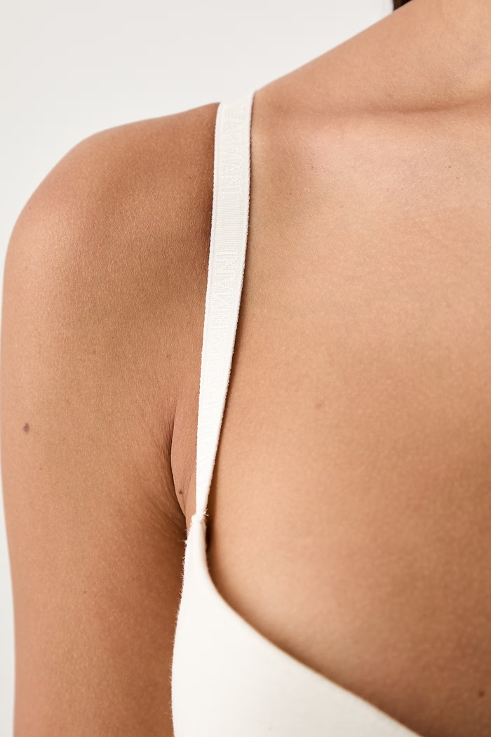 Emporio Armani Underwear podprsenka bavlnená s elastanom béžová EW000379.AF25589