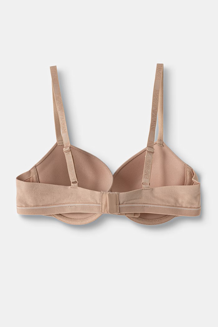 Emporio Armani Underwear podprsenka bavlnená s elastanom EW000379.AF25589 béžová AW26