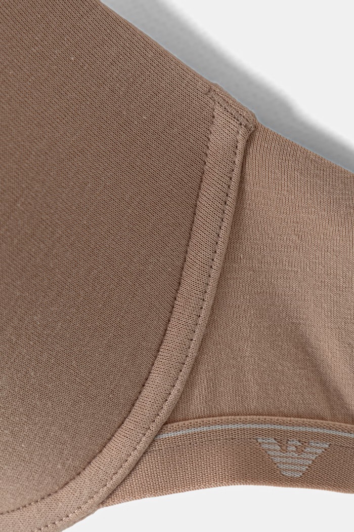Oblečenie Emporio Armani Underwear podprsenka bavlnená s elastanom EW000379.AF25589 béžová