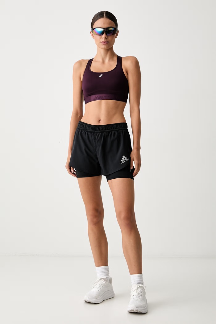 Asics biustonosz sportowy ROAD COMPRESSION BRA 2012C995.500 bordowy AW26