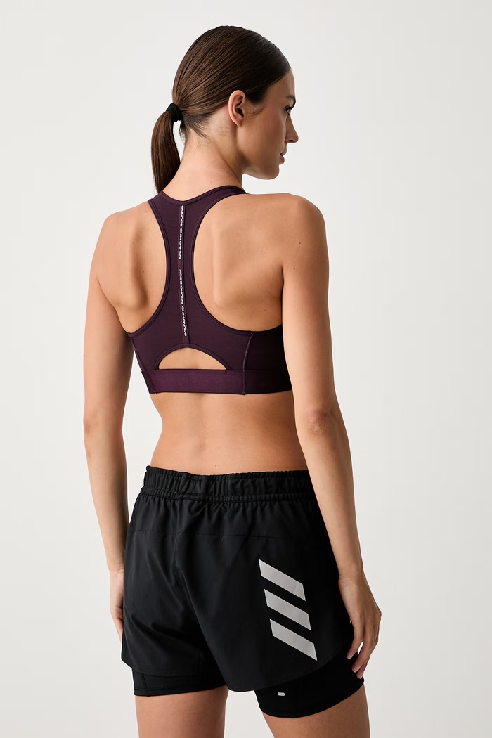 Odzież Asics biustonosz sportowy ROAD COMPRESSION BRA 2012C995.500 bordowy