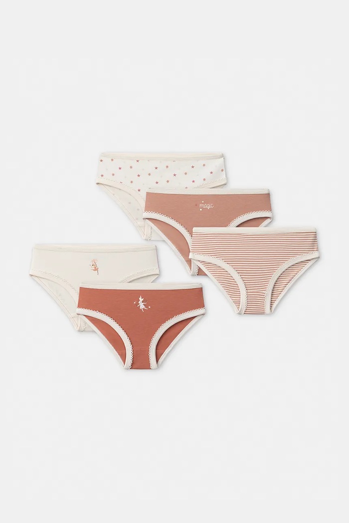 Sergent Major Figi dziecięce bawełniane z elastanem 5-pack beżowy 26H5PFD1CUM.98.104