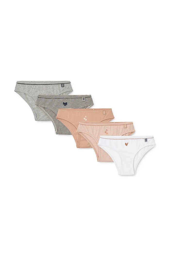 Liewood Figi dziecięce bawełniane z elastanem Aylin Briefs 5-pack różowy LW20990.9BY2