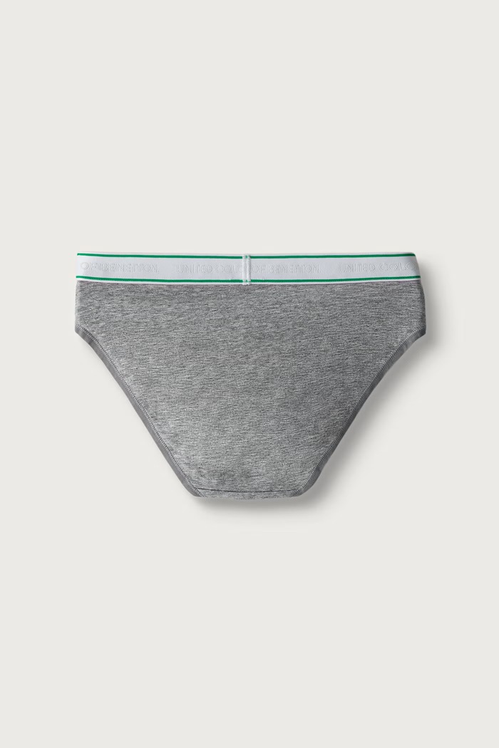 Κιλότα παιδικά βαμβακερά με ελαστάν 2-pack United Colors of Benetton γκρί 3G680S03F.G.Seasonal