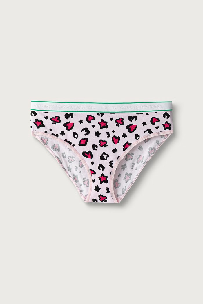 United Colors of Benetton Κιλότα παιδικά βαμβακερά με ελαστάν 2-pack 3G680S03F.G.Seasonal ροζ AW26