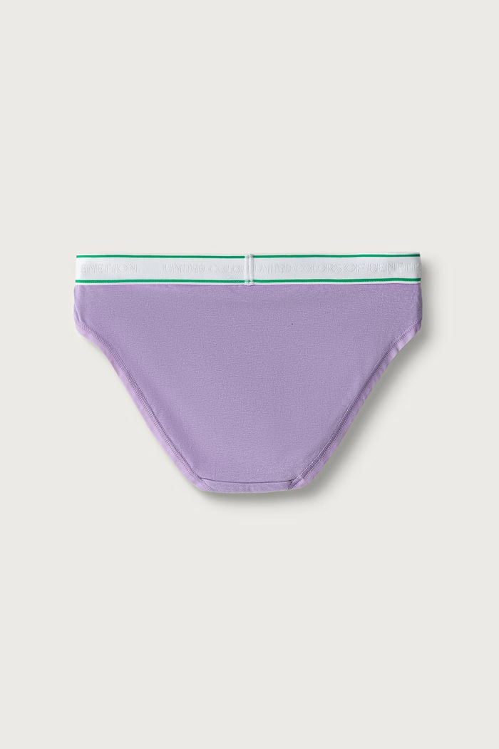 Κιλότα παιδικά βαμβακερά με ελαστάν 2-pack United Colors of Benetton 3G680S03F.G.Seasonal μωβ