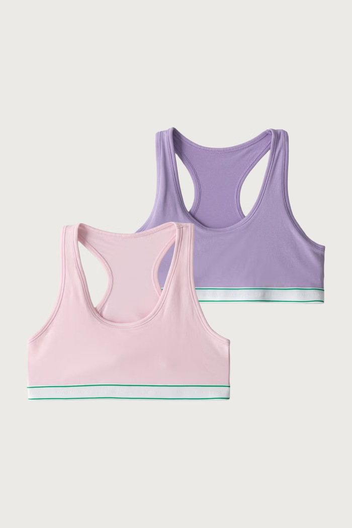 United Colors of Benetton Biustonosz dziecięcy bawełniany z elastanem fioletowy 3G680R00C.G.Seasonal