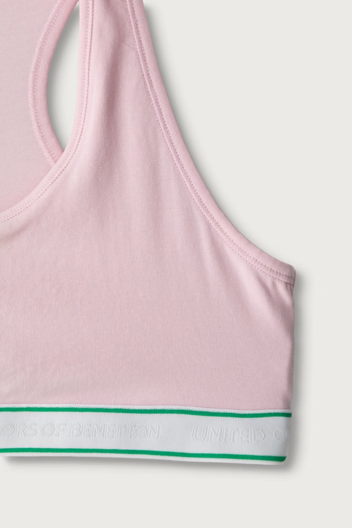United Colors of Benetton Biustonosz dziecięcy bawełniany z elastanem 3G680R00C.G.Seasonal