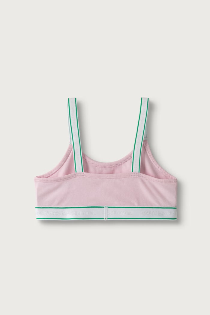 Sutien pentru copii din bumbac cu elastan pachet de 2 United Colors of Benetton roz 3G680R00B.G.Seasonal