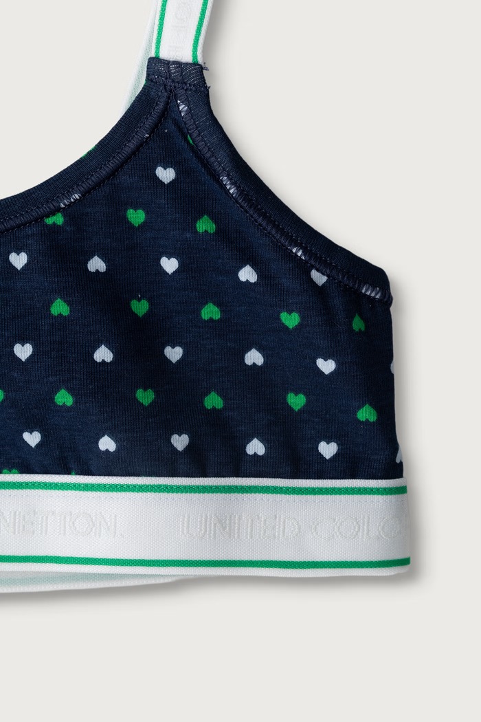 United Colors of Benetton Biustonosz dziecięcy bawełniany z elastanem 2-pack 3G680R00B.G.Seasonal