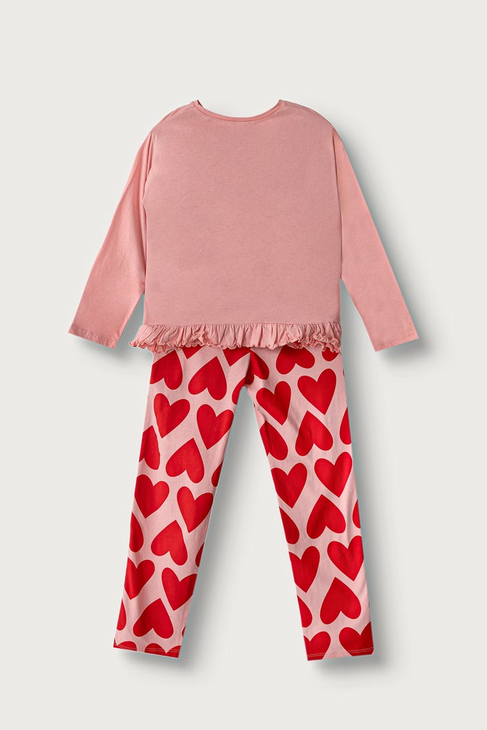 United Colors of Benetton Piżama dwuczęściowa dziecięca bawełniana 3VD00P06Z.G.Reproposal czerwony AW26