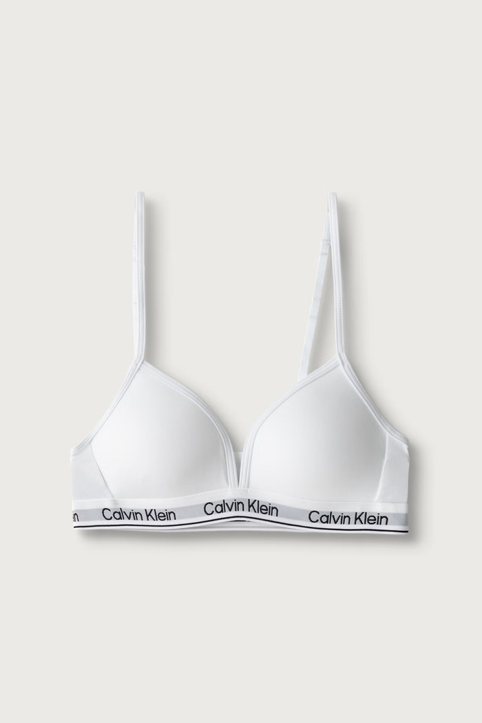 Calvin Klein Underwear Biustonosz dziecięcy bawełniany z elastanem 2-pack G80G800741.9BY2 biały AW26