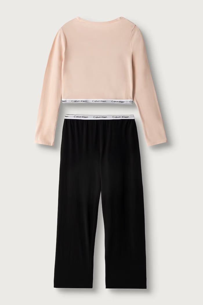 Calvin Klein Underwear Piżama dwuczęściowa dziecięca bawełniana z elastanem G80G800717.9BY2 pomarańczowy AW26
