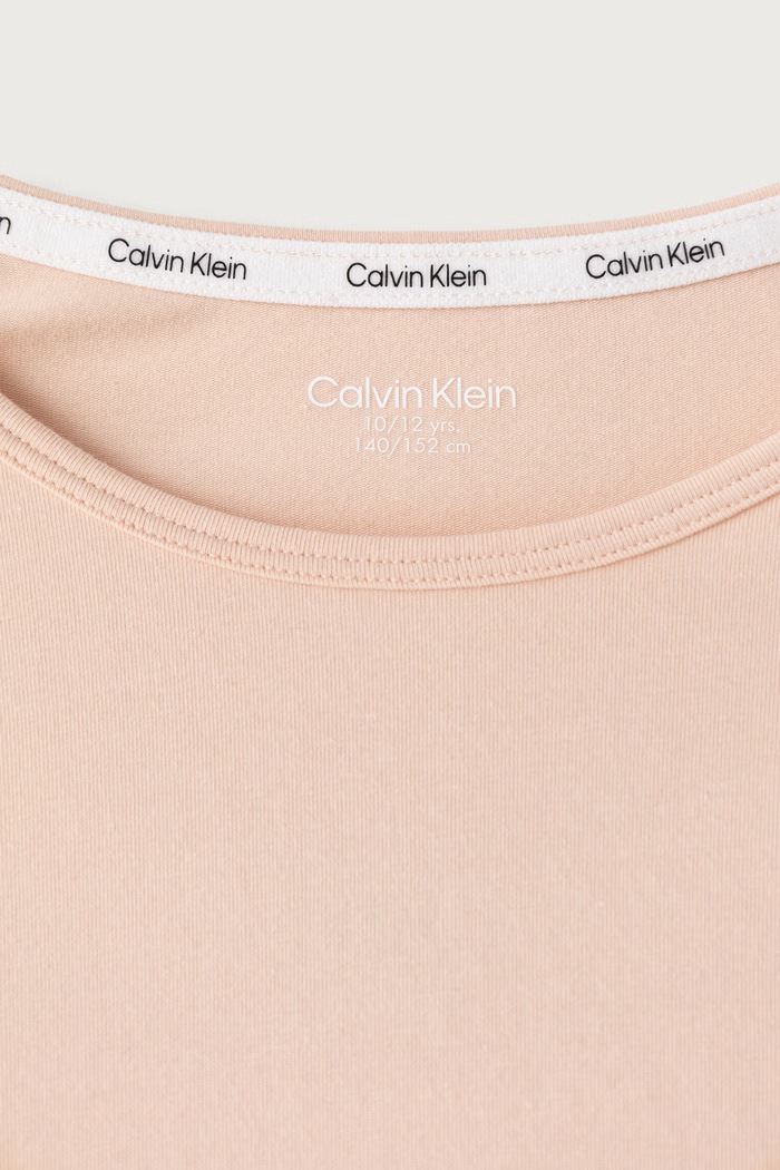 Dziewczynka Calvin Klein Underwear Piżama dwuczęściowa dziecięca bawełniana z elastanem G80G800717.9BY2 pomarańczowy