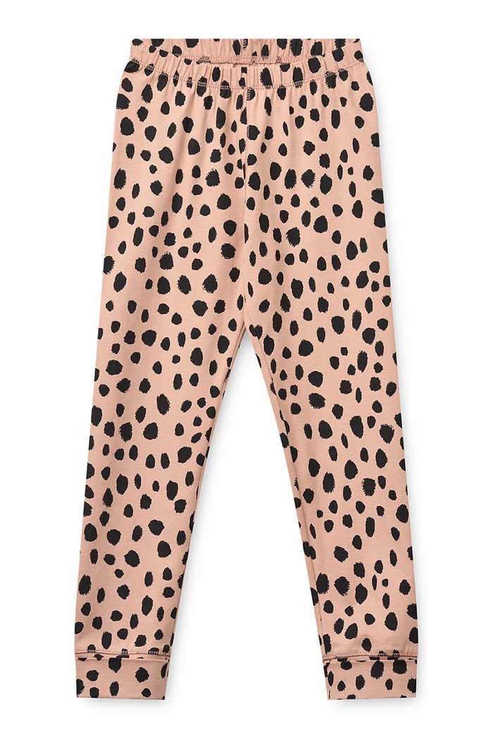 Dziewczynka Liewood Piżama dwuczęściowa dziecięca bawełniana z elastanem Wilhelm Grow Printed Pyjamas Set LW20982.G.9BY2 różowy
