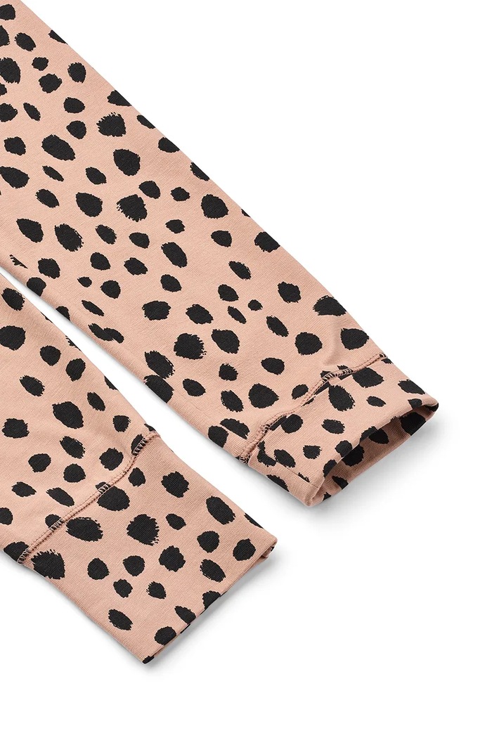 Piżama dwuczęściowa dziecięca bawełniana z elastanem Wilhelm Grow Printed Pyjamas Set Liewood LW20982.G.9BY2 różowy