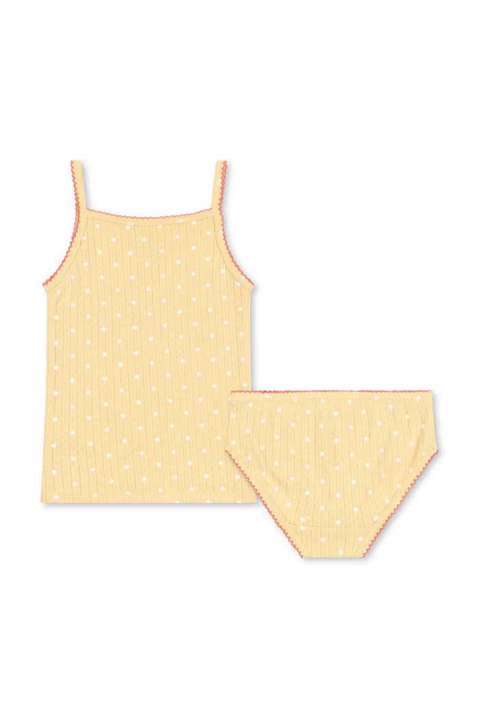 Konges Sløjd Komplet bielizny dziecięcej bawełnianej MINNIE UNDERWEAR GOTS KS106173.9BY2 żółty AW26