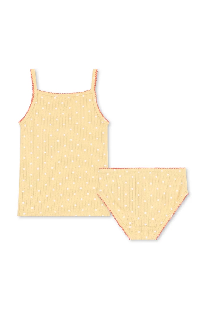Konges Sløjd Komplet bielizny dziecięcej bawełnianej MINNIE UNDERWEAR GOTS KS106173.9BY2 żółty AW26