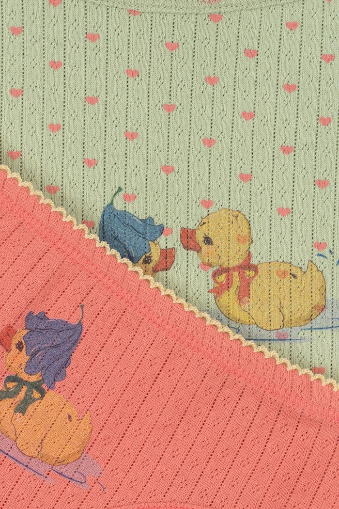 Dziewczynka Konges Sløjd Komplet bielizny dziecięcej bawełnianej MINNIE UNDERWEAR GOTS KS106173.9BY2 zielony