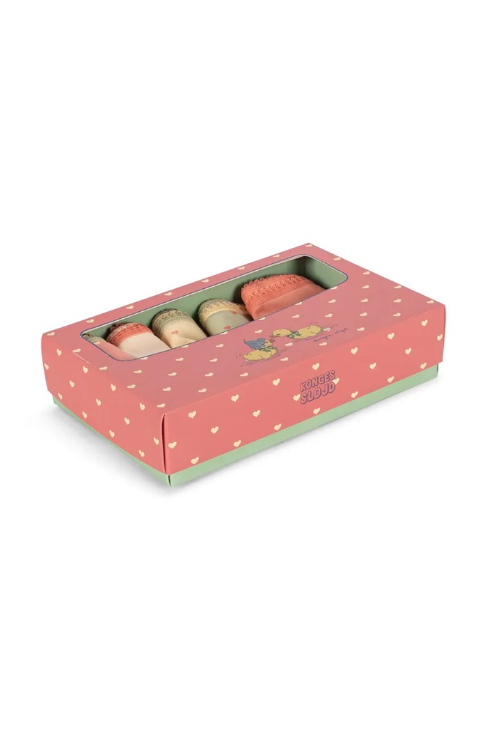 Konges Sløjd hlačke otroške bombažne z elastanom BASIC 5 PACK GIRL UNDERPANTS GOTS paket 5 kosov oranžna KS105894.9BY2