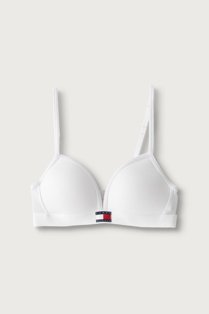 Tommy Hilfiger Biustonosz trójkątny dziecięcy bawełniany z elastanem 2-pack UG0UG00845.9BY2 granatowy AW26
