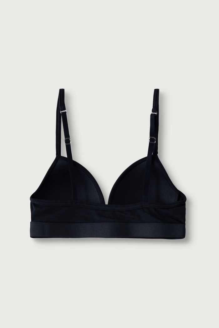 Biustonosz trójkątny dziecięcy bawełniany z elastanem 2-pack Tommy Hilfiger granatowy UG0UG00845.9BY2