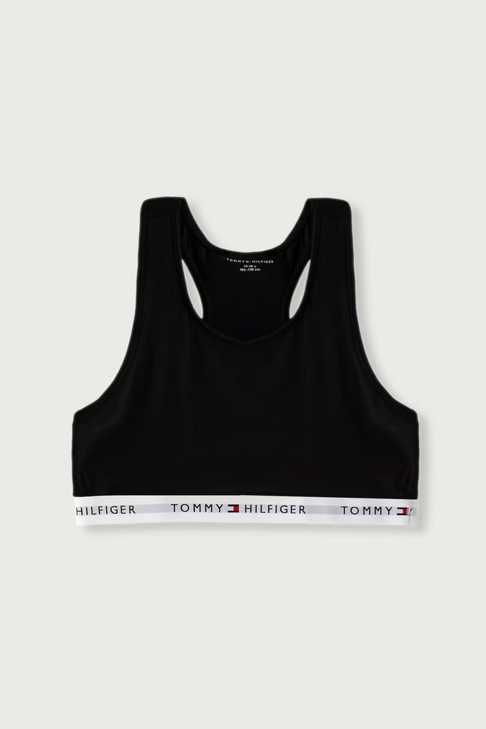 Tommy Hilfiger biustonosz sportowy damski bawełniany z elastanem UG0UG00852.9BY2 czarny AW26
