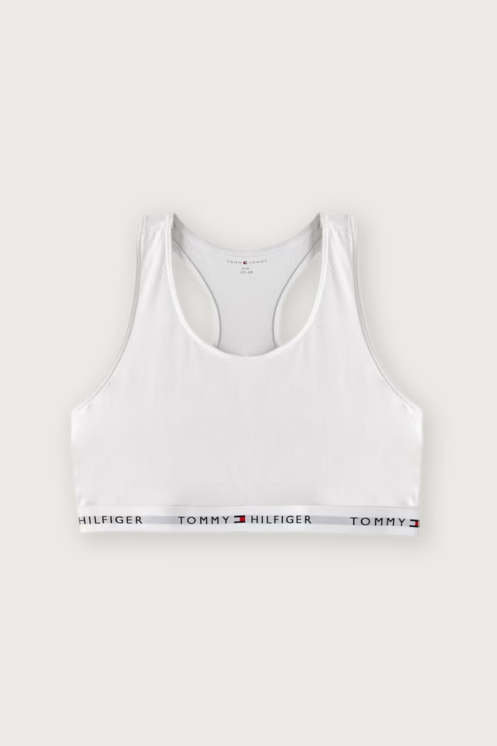 Dziewczynka Tommy Hilfiger biustonosz sportowy damski bawełniany z elastanem UG0UG00852.9BY2 czarny
