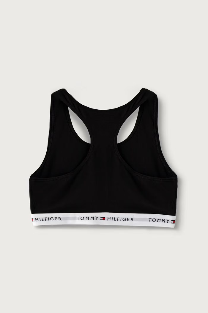 Tommy Hilfiger biustonosz sportowy damski bawełniany z elastanem UG0UG00852.9BY2 czarny