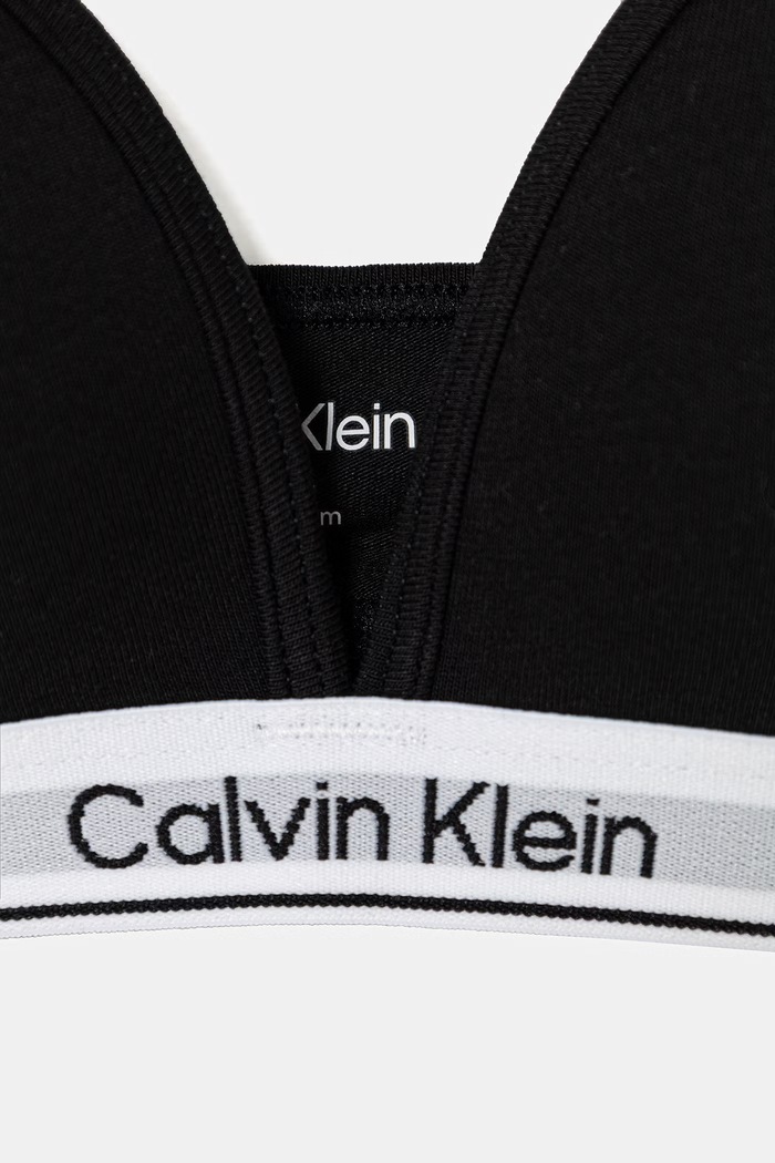 Fete Calvin Klein Underwear bustieră pentru copii, din bumbac cu elastan G80G800746.9BY2 negru