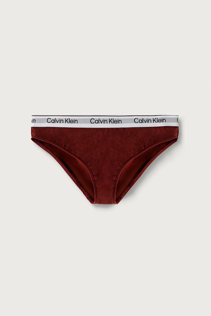 Calvin Klein Underwear figi dziecięce bawełniane z elastanem 2-pack G80G800726.9BY2 bordowy AW26
