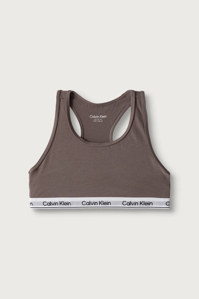 Dievča Calvin Klein Underwear Podprsenka detská bavlnená s elastanom 2-pak G80G800742.9BY2 fialová