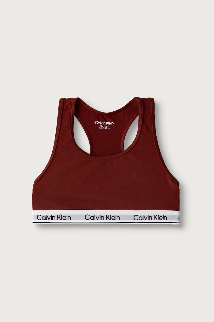 Calvin Klein Underwear Podprsenka detská bavlnená s elastanom 2-pak G80G800742.9BY2 burgundské AW26