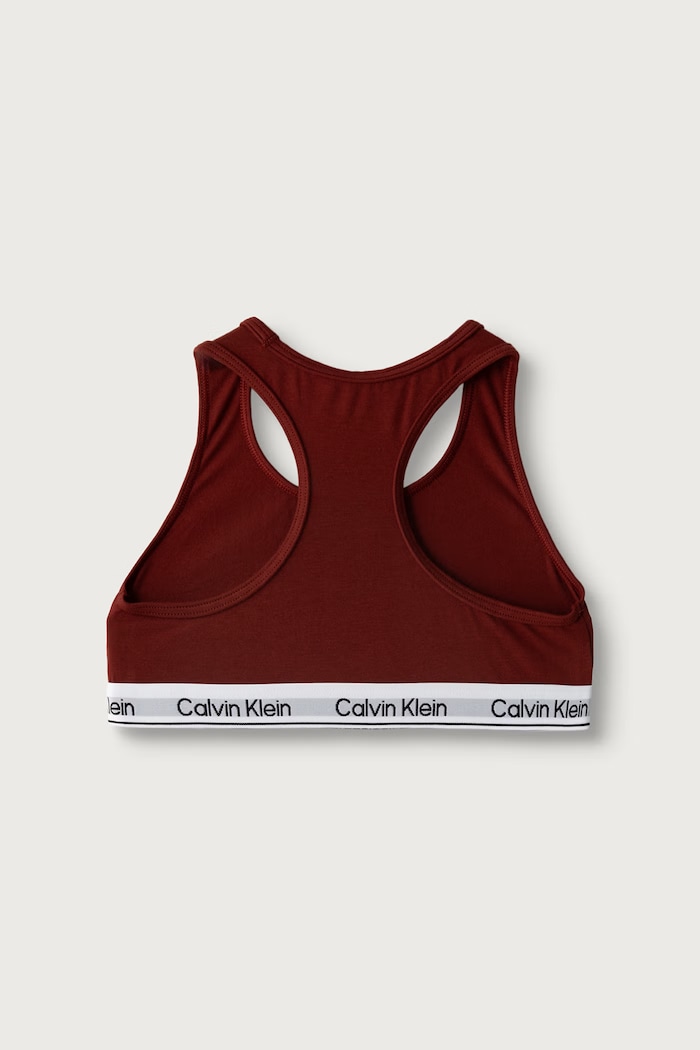 Podprsenka detská bavlnená s elastanom 2-pak Calvin Klein Underwear G80G800742.9BY2 burgundské