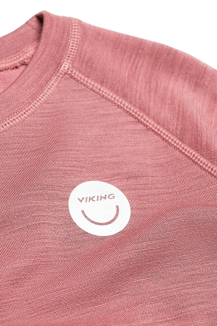 Longsleeve termoaktywny dziecięcy z wełną merino Soft Baselayer Merino Top Viking Kids 50.25575 różowy
