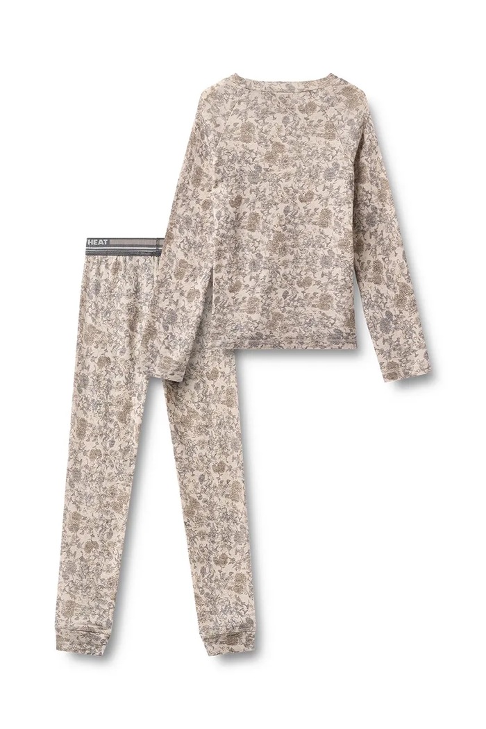Wheat Komplet bielizny termoaktywnej dziecięcy z wełny merino 7230.780.RWS beżowy AW26