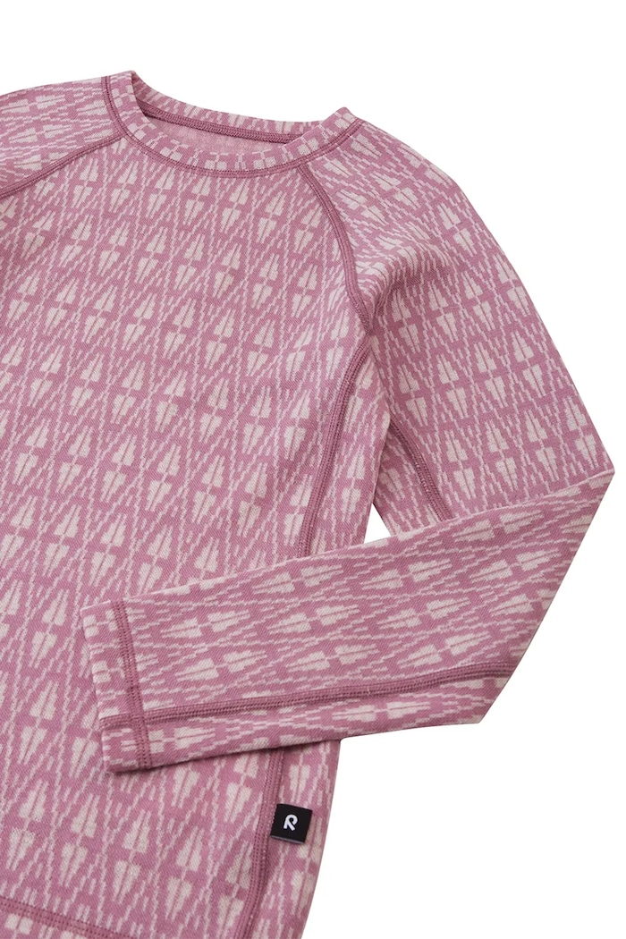Komplet bielizny termoaktywnej dziecięcy z wełną merino Taival Reima różowy 5200032A.9BY2