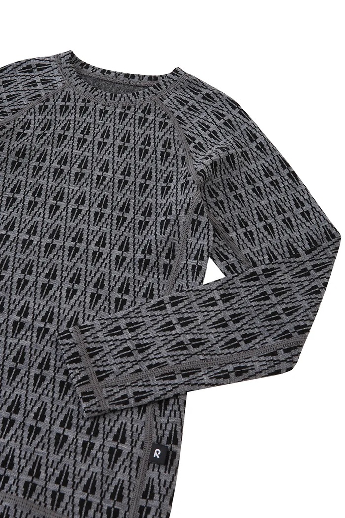 Komplet bielizny termoaktywnej dziecięcy z wełną merino Taival Reima szary 5200032A.9BY2