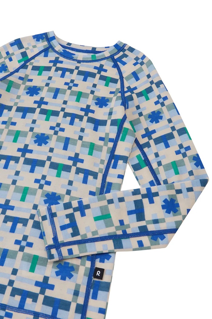 Komplet bielizny termoaktywnej dziecięcy z wełną merino Taitoa Reima niebieski 5200030D.9BY2